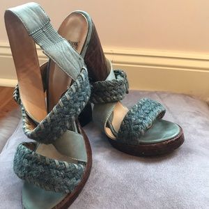 Fluevog Hopscotch Tuggawar Strappy Heel Sandal 9.5